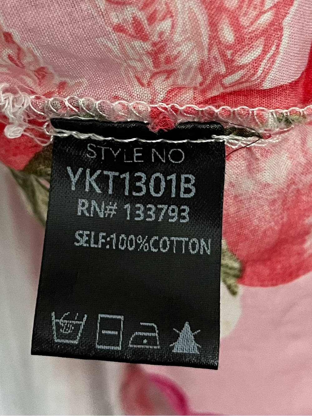 {POL} Oversized Patchwork Button-Down Shirt with Floral Contrast - Womens Small - Picture 9 of 9